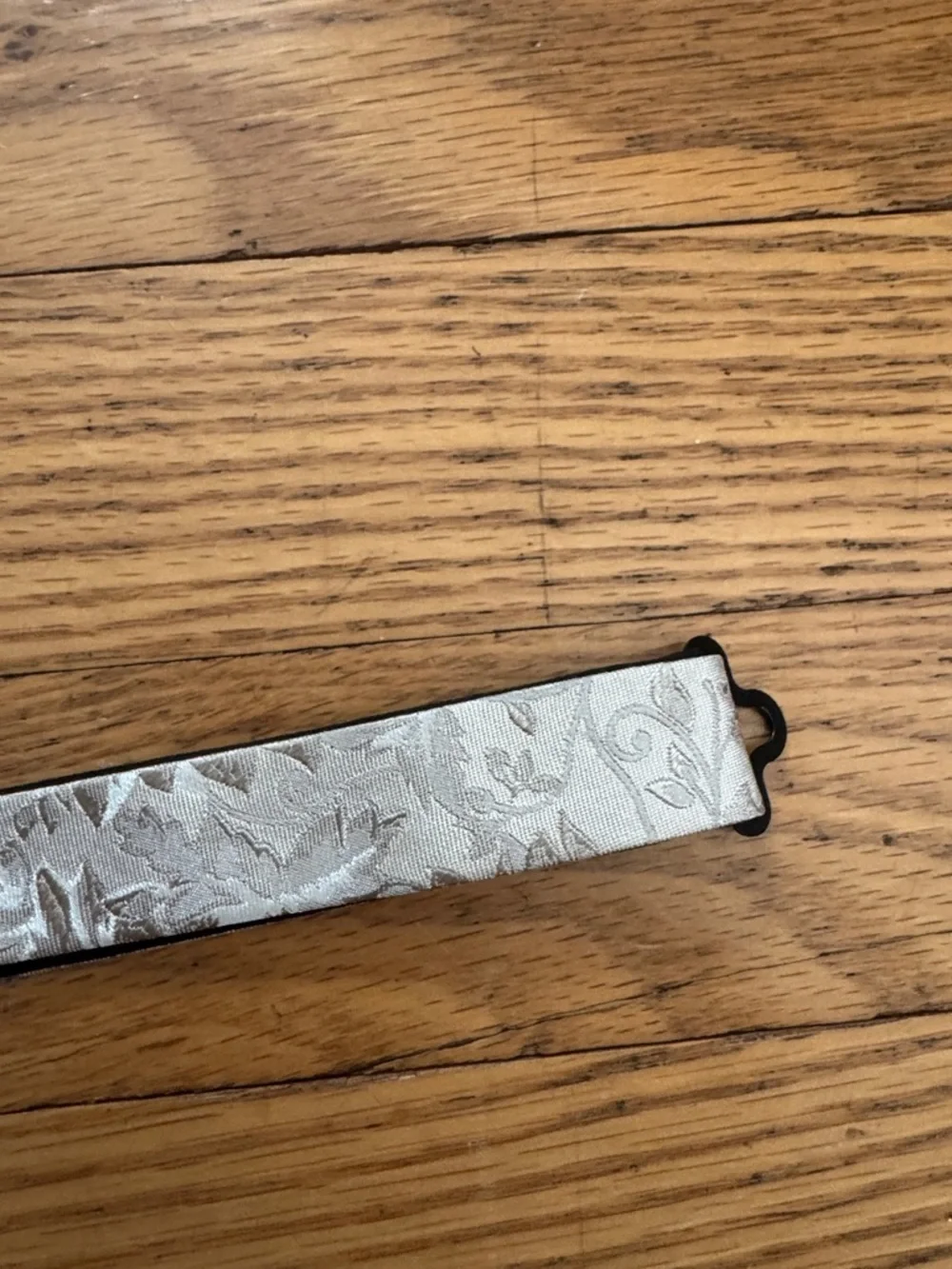 Silver Floral Jacquard Bow Tie